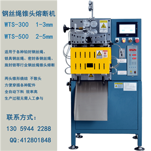 WTS-500鋼絲繩錐頭熔斷機